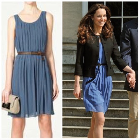 cornflower blue dress zara